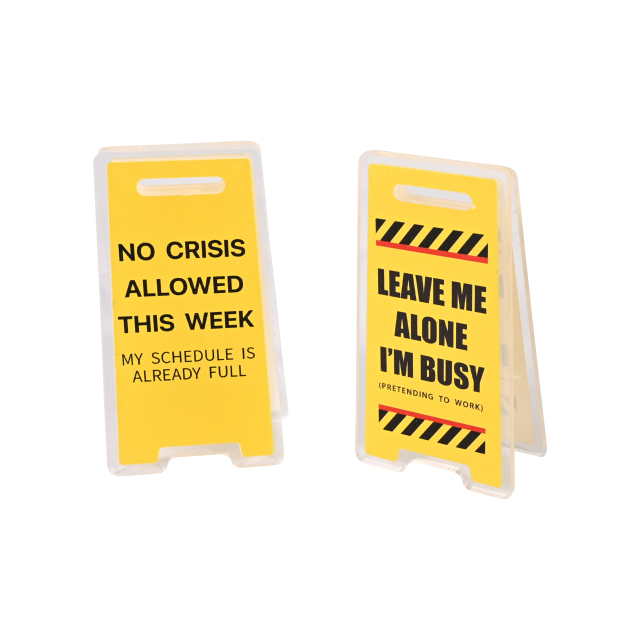Customized Mini Acrylic Warning Signs with Clips