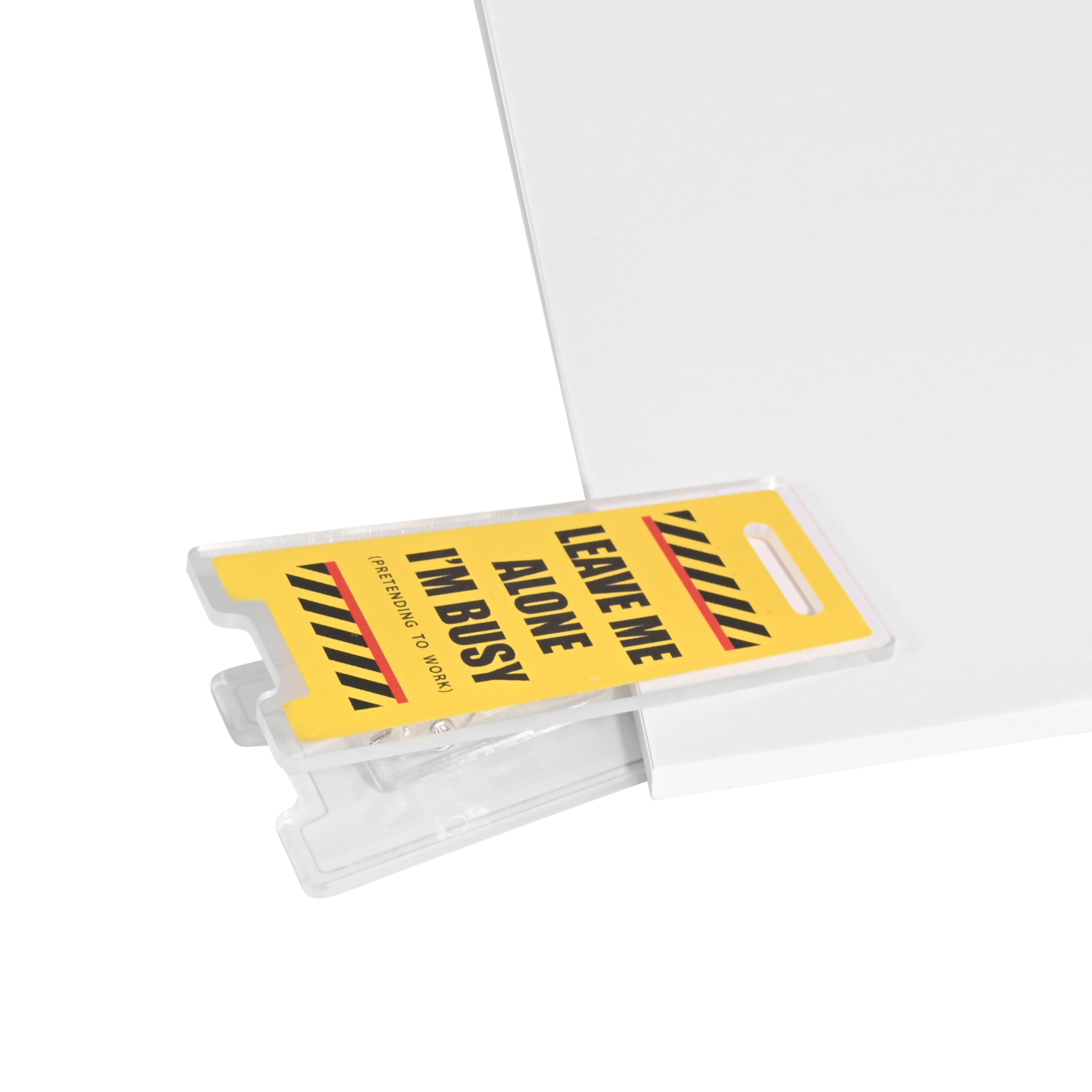 Customized Mini Acrylic Warning Signs with Clips