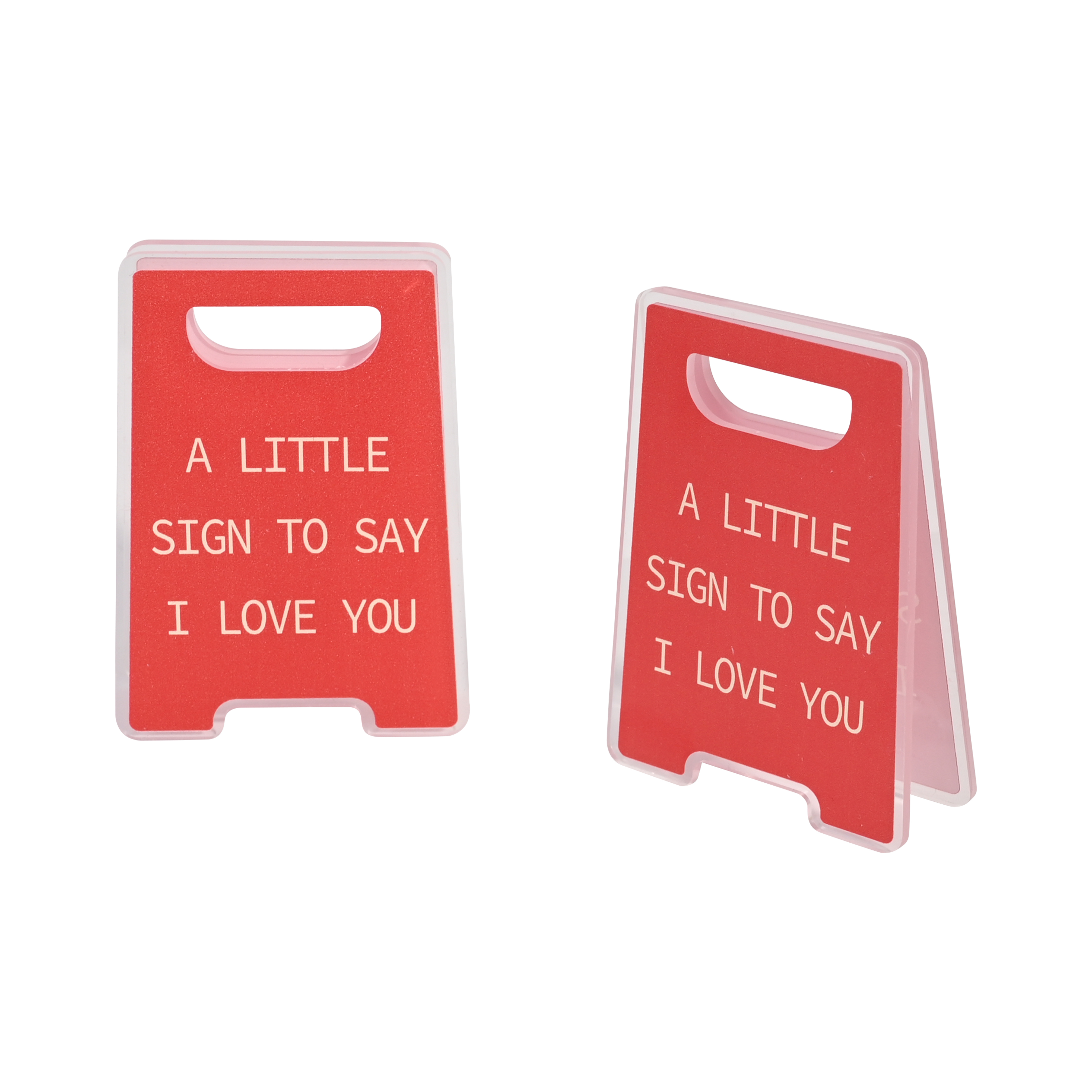 Customized Mini Acrylic Warning Signs with Clips