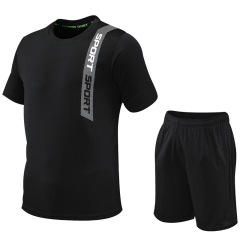 Custom Sublimation Quick Dry Crew Neck Sports T Shirts and Shotrs