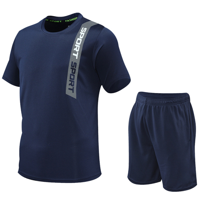 Custom Sublimation Quick Dry Crew Neck Sports T Shirts and Shotrs