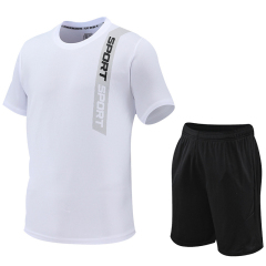 Custom Sublimation Quick Dry Crew Neck Sports T Shirts and Shotrs