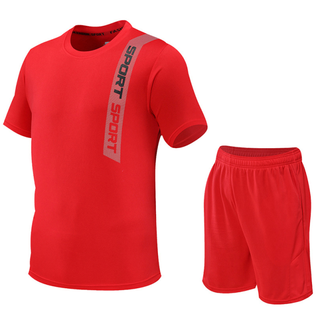 Custom Sublimation Quick Dry Crew Neck Sports T Shirts and Shotrs