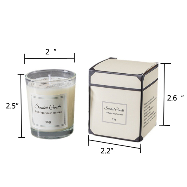 Scented Soy Wax Glass Jar Candle