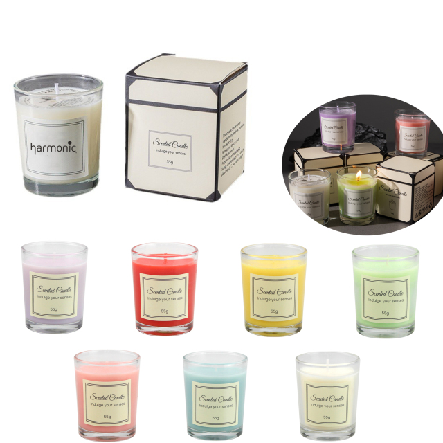 Scented Soy Wax Glass Jar Candle