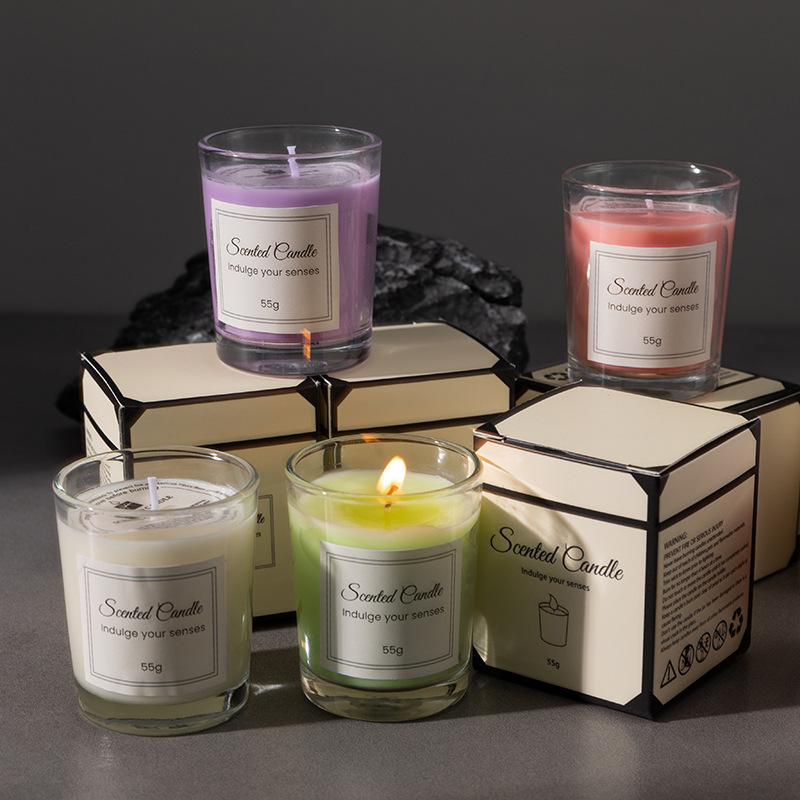 Scented Soy Wax Glass Jar Candle
