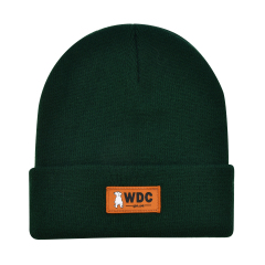 Knit Cuff Beanie w/Woven Patch