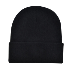 Knit Beanie Cap w/Cuff