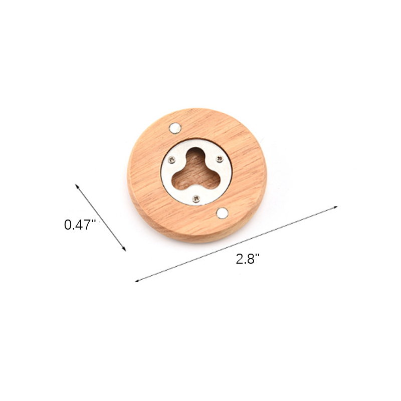 Wooden Bottle Opener w/Magnet