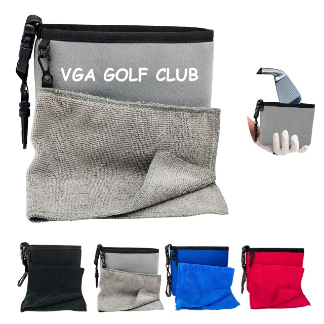Golf Club Cleaning Bag with Towel