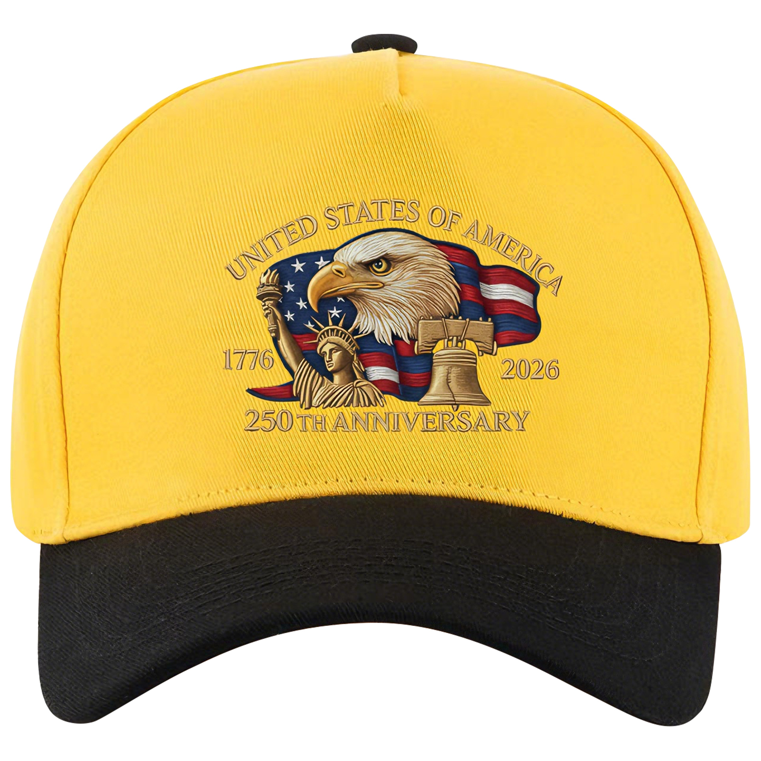 5 Panel Colorblock Cotton Structured Baseball Cap – USA 250th Anniversary Edition