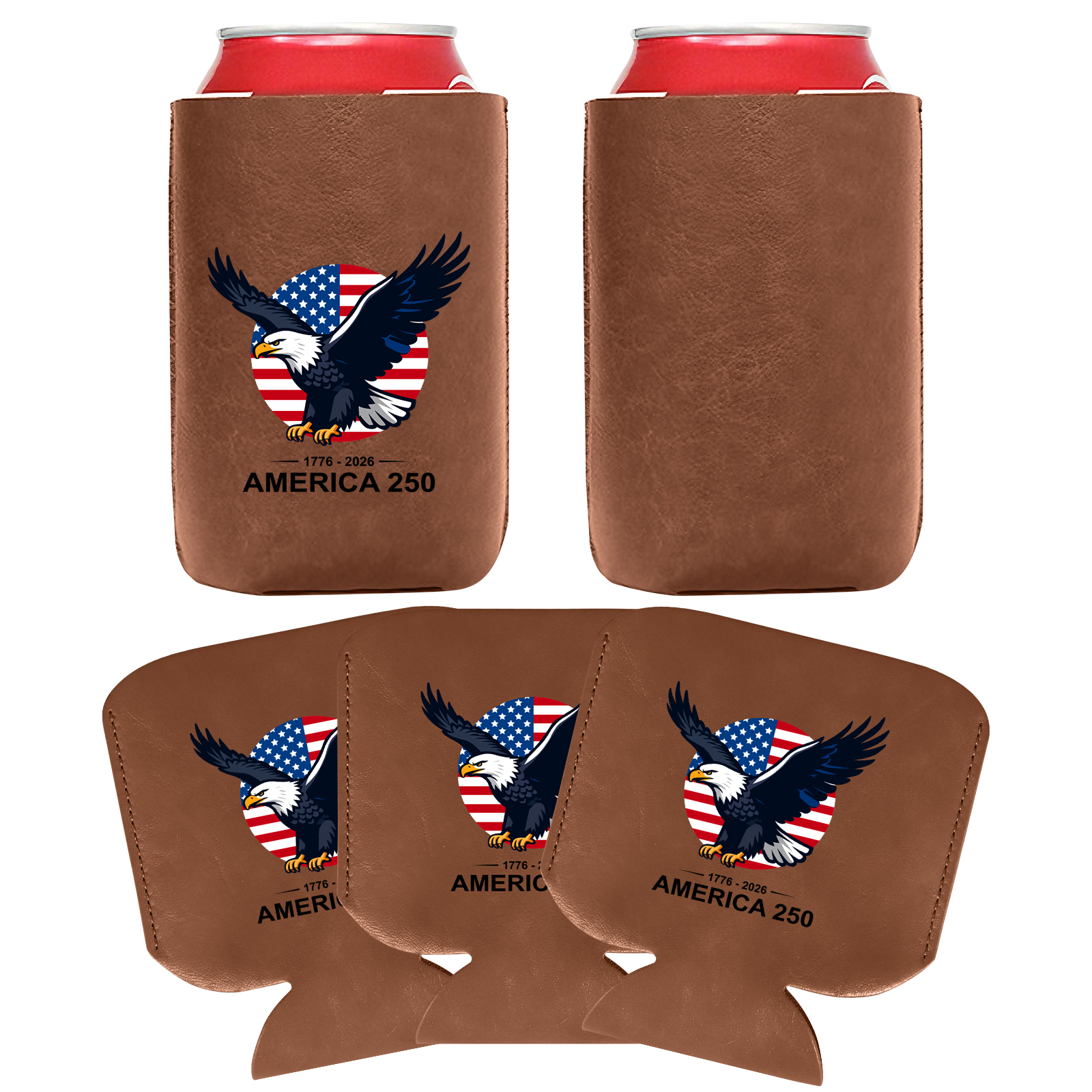America's 250th Anniversary Heat-Resistant PU Cup Sleeve
