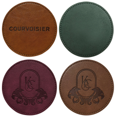 Round PU Leather Coasters