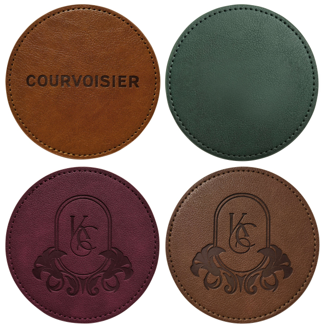 Round PU Leather Coasters