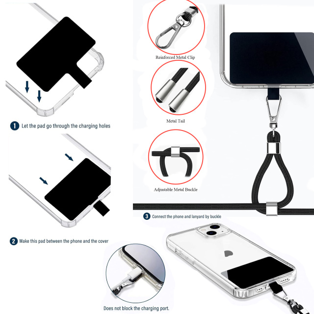 Nylon Soft Rope Phone Strap/ Phone Safe Lanyards