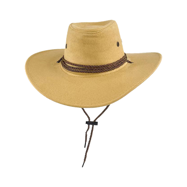 Wide Brim Faux Suede Cowboy Hat