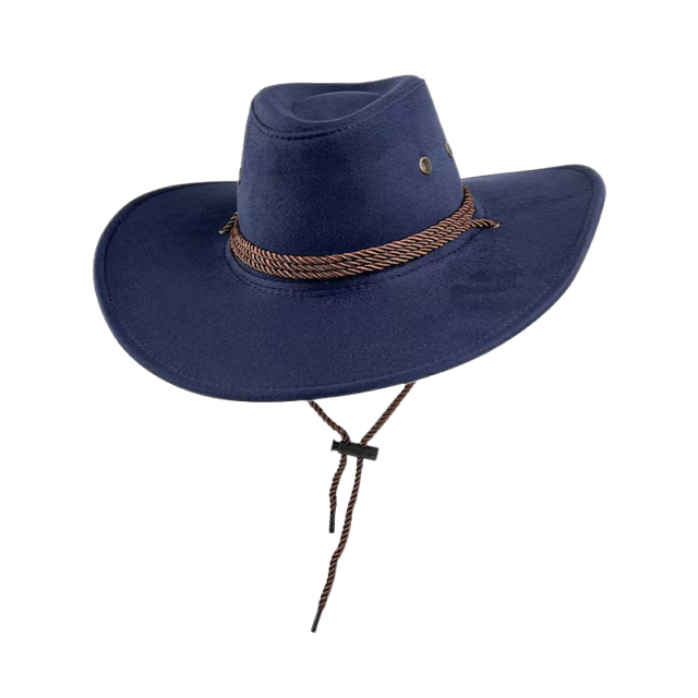 Wide Brim Faux Suede Cowboy Hat
