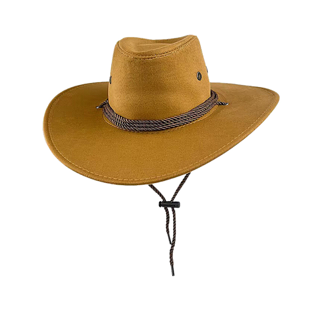 Wide Brim Faux Suede Cowboy Hat