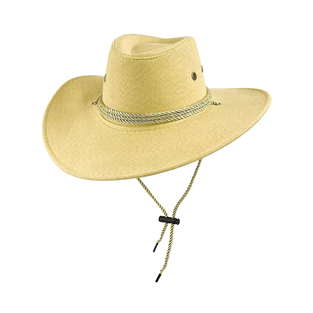 Wide Brim Faux Suede Cowboy Hat