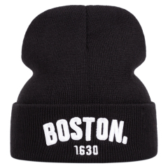 3D Embroidery Knit Beanie Cap