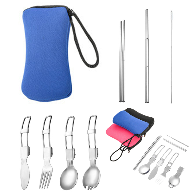 FoldableTableware Set w/Pouch