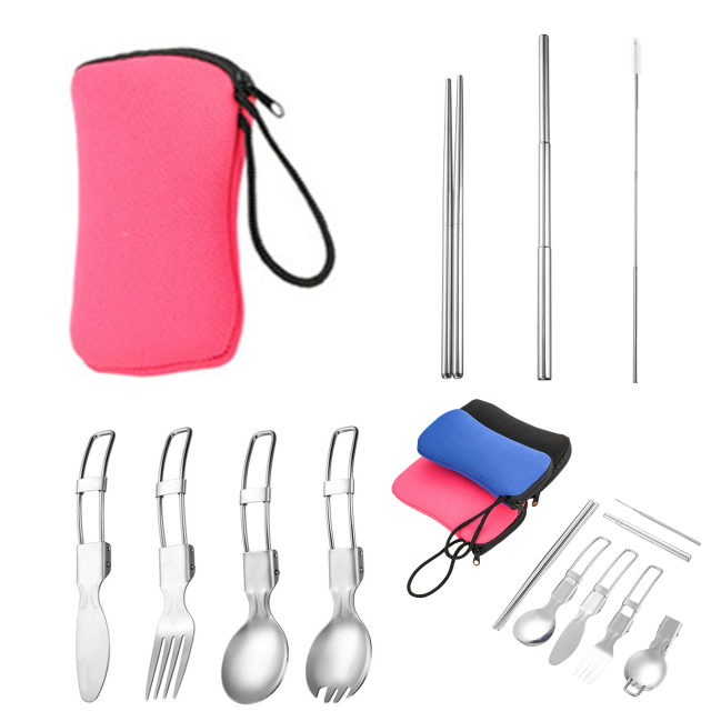 FoldableTableware Set w/Pouch