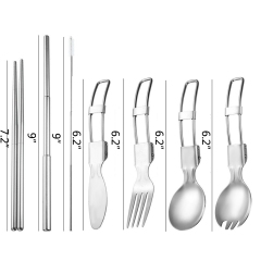 FoldableTableware Set w/Pouch