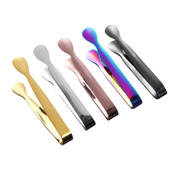 Stainless Steel Ice Cube Tongs W/ Straw Set