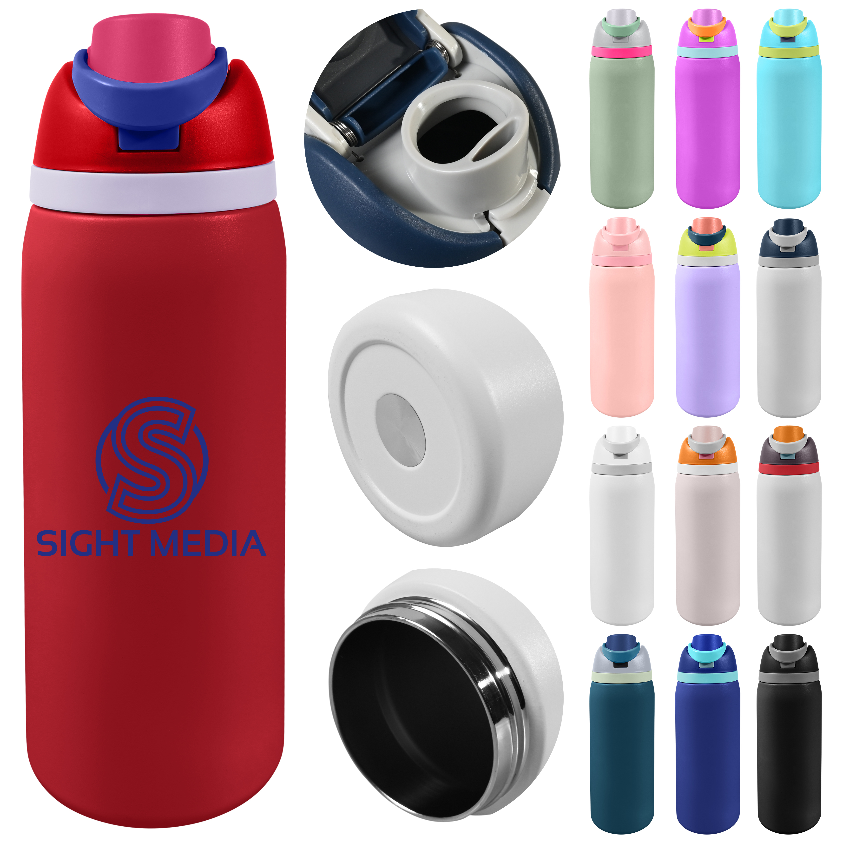 32oz Vacuum Insulated Stainless Steel Sports Bottle with Flip Lid