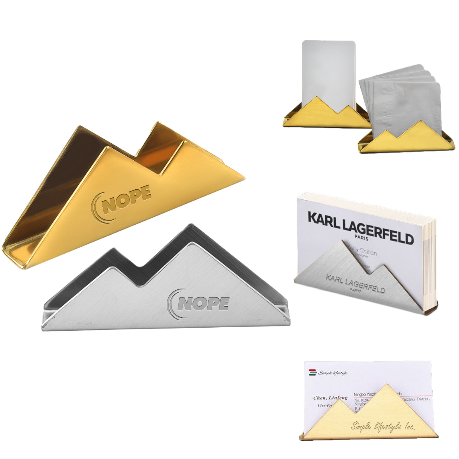 Stainless Steel Business Card Display Stand