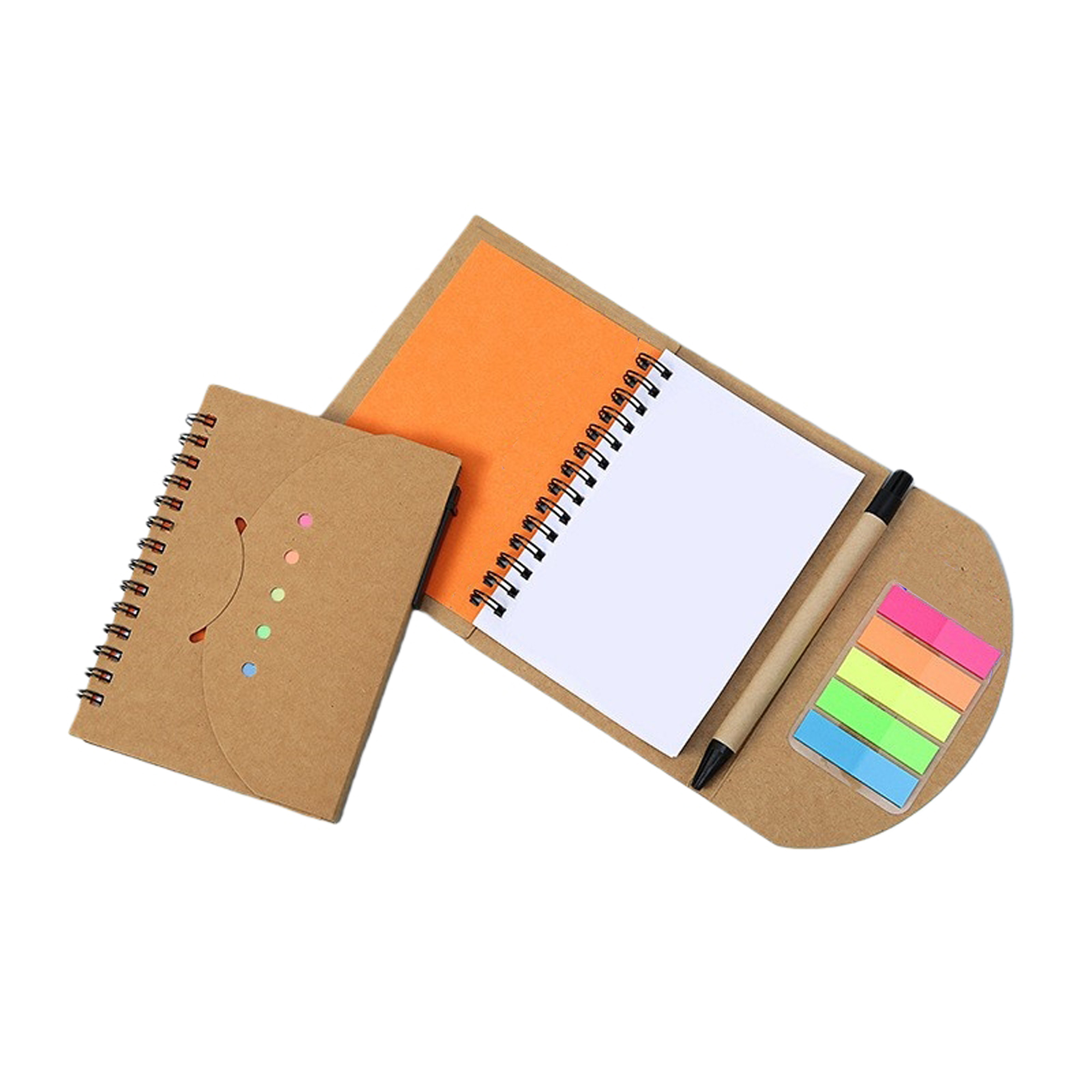 Spiral Notebook With Index labels And Pen Set