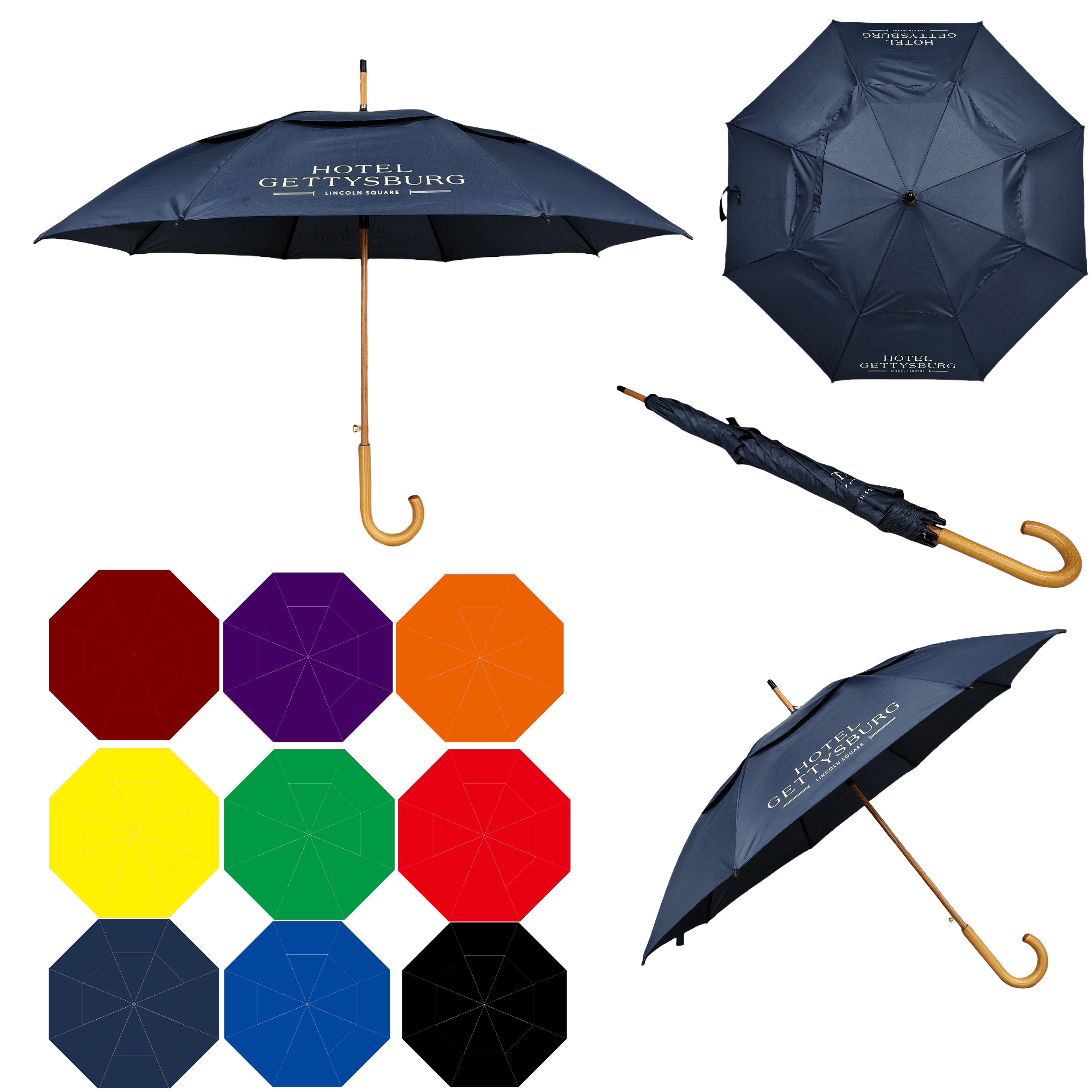 48" Arc Windproof Automatic Open Umbrella