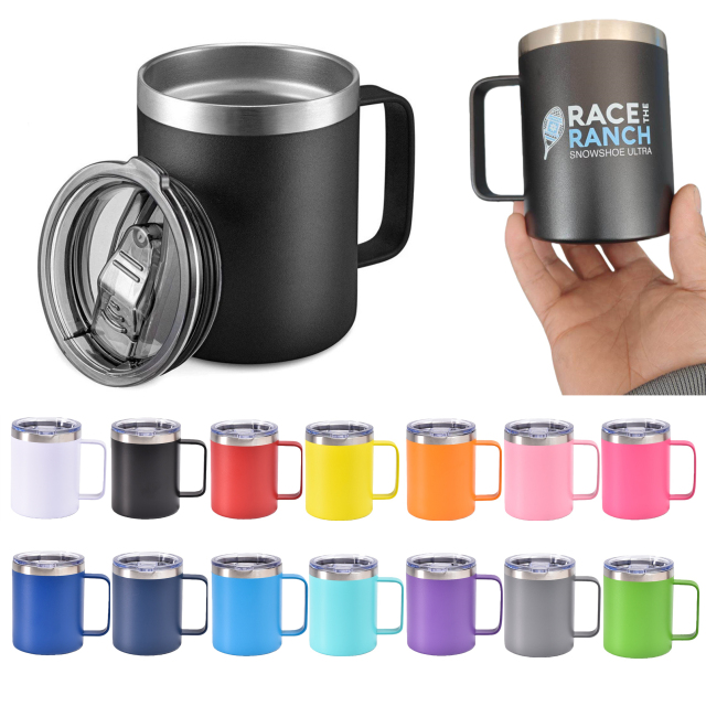 12oz Stainless Steel Insulated Mug W/ Handle