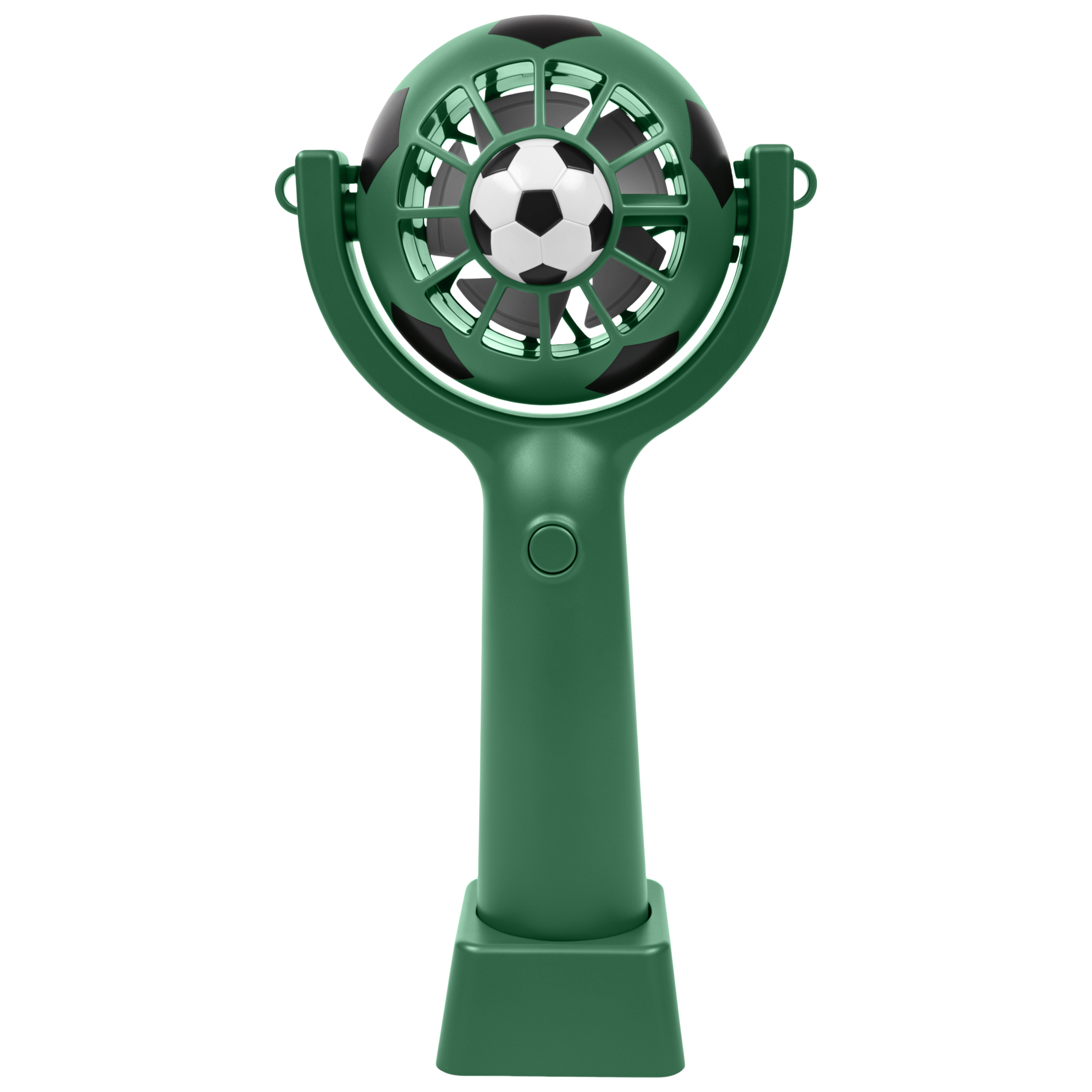 Soccer Ball Fan with Neck Strap and Holder
