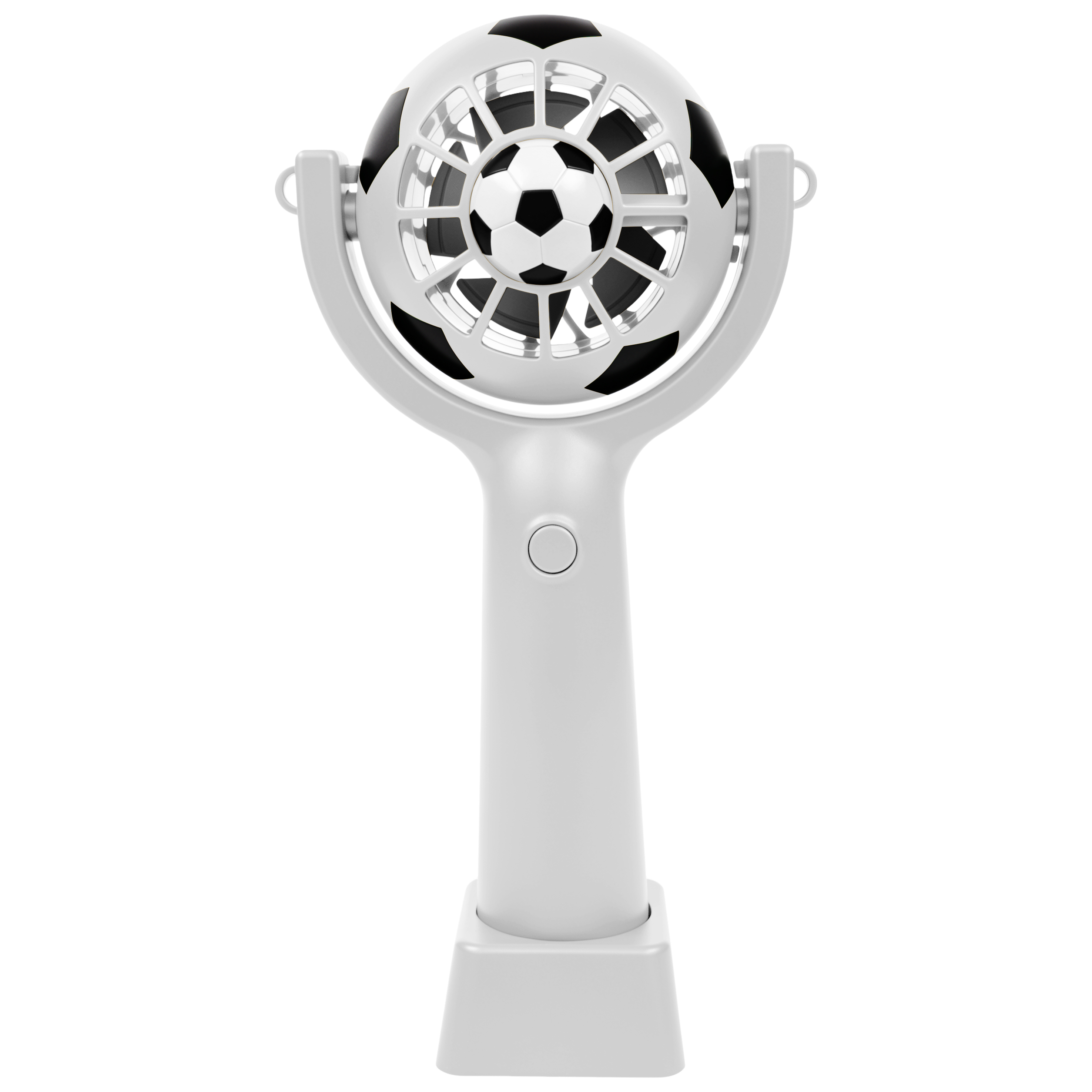 Soccer Ball Fan with Neck Strap and Holder