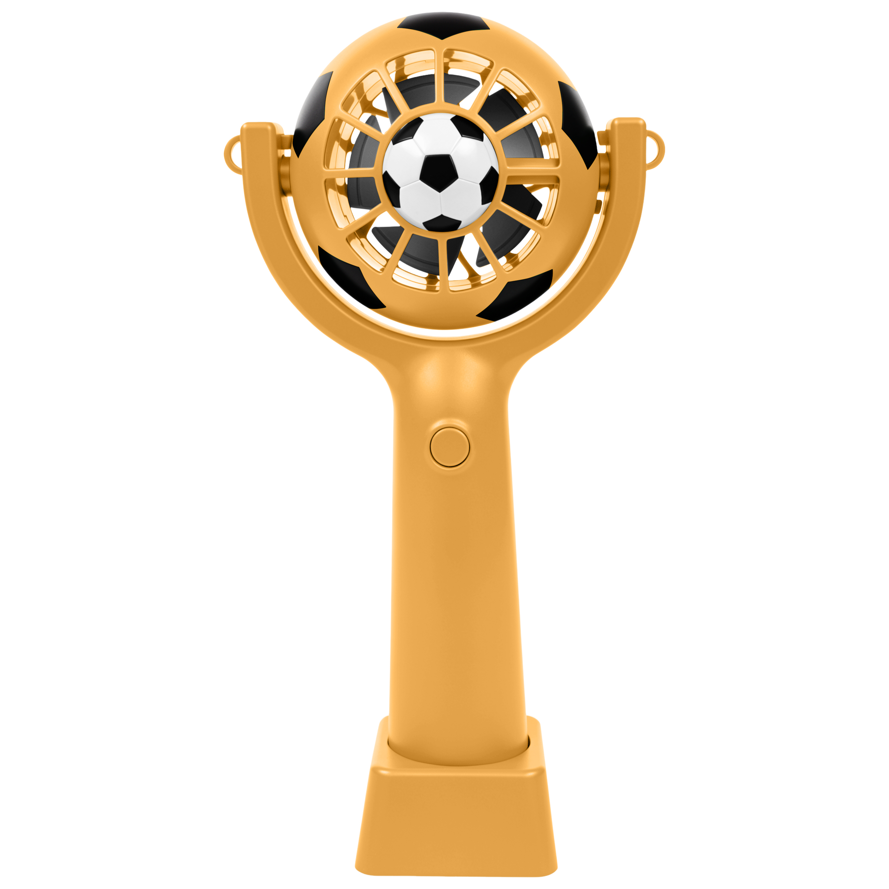Soccer Ball Fan with Neck Strap and Holder