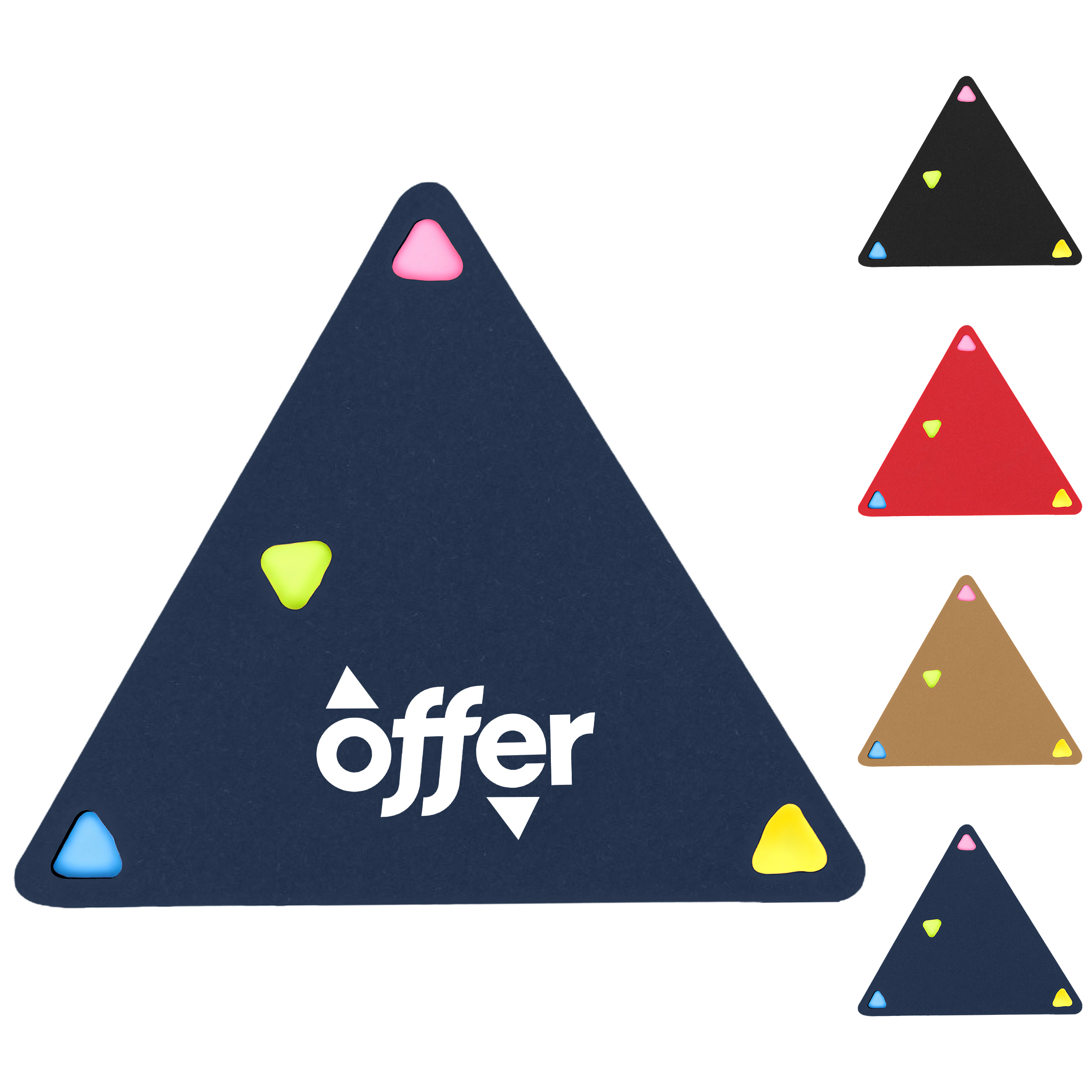 Colorful Triangle-Shaped Sticky Notes