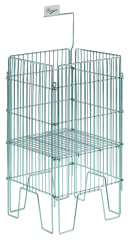 Large Square Zinc Dump Basket – Collapsible Display Bin