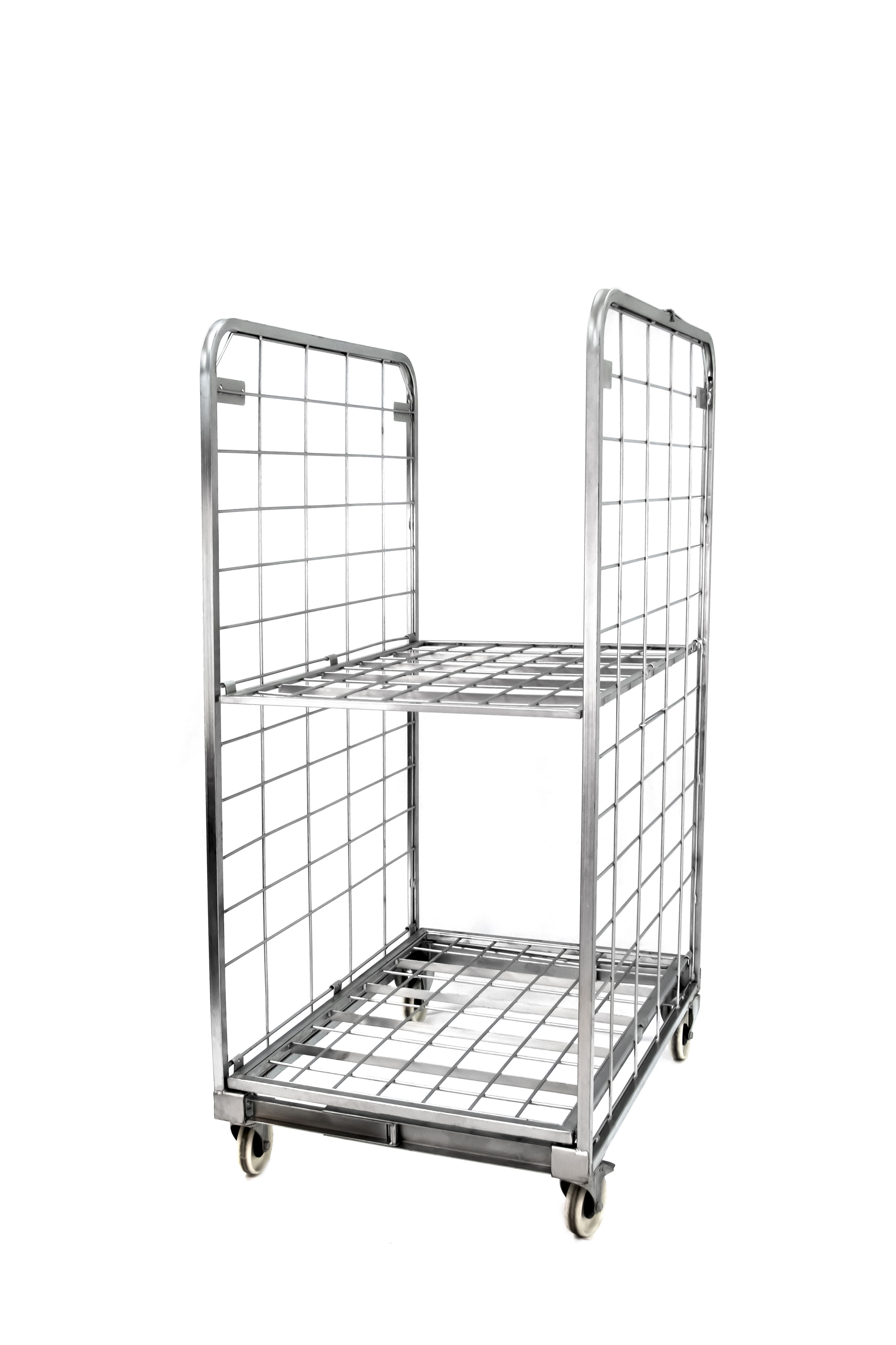 2-Side H-Frame Compactainer Roll Cage – Zinc-Plated Trolley 150kg