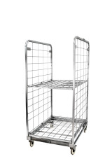 2-Side H-Frame Compactainer Roll Cage – Zinc-Plated Trolley 150kg