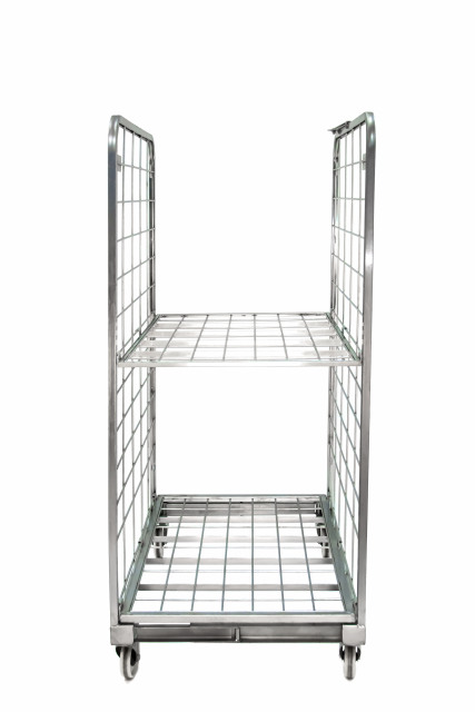 2-Side H-Frame Compactainer Roll Cage – Zinc-Plated Trolley 150kg