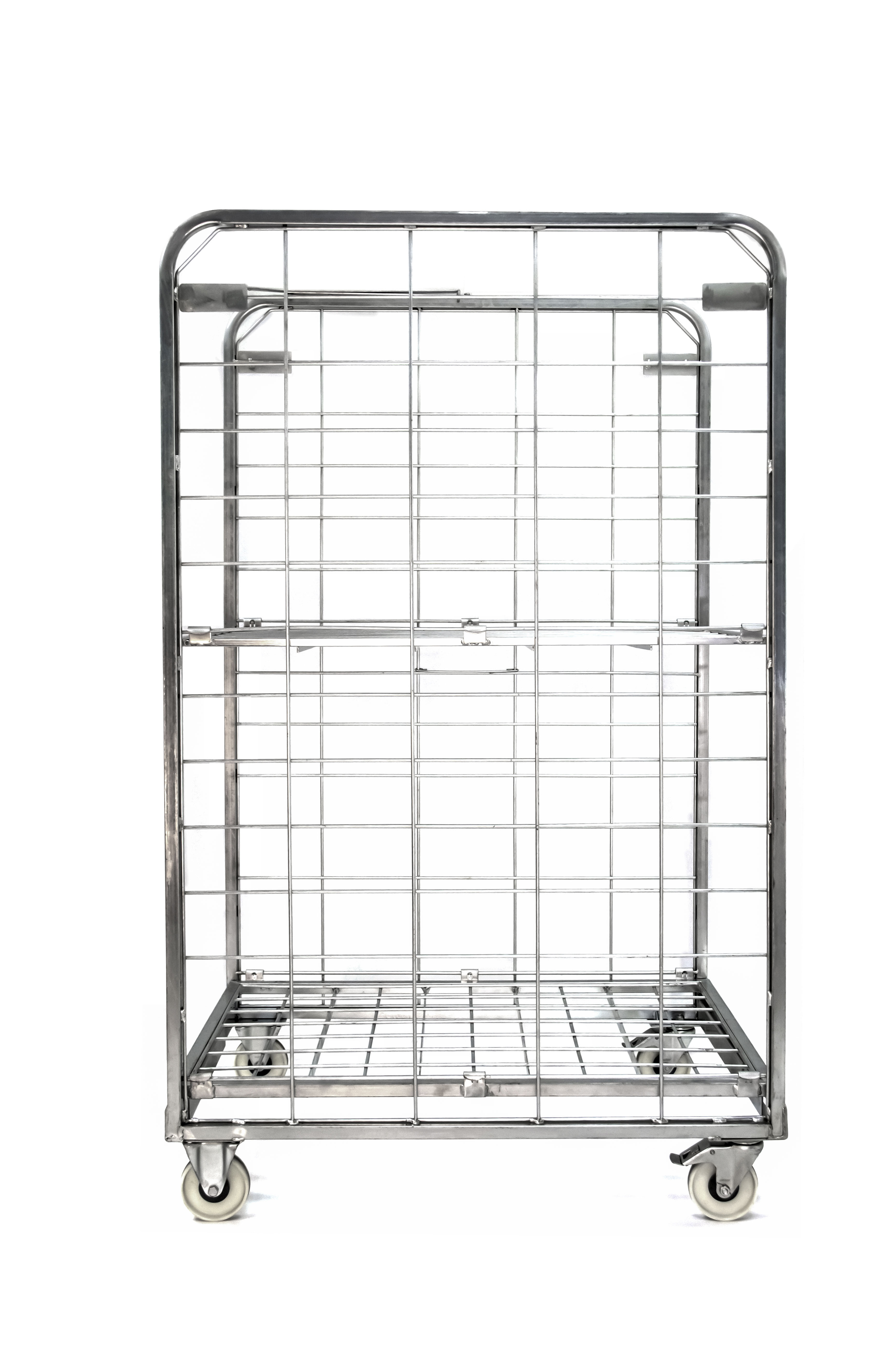 2-Side H-Frame Compactainer Roll Cage – Zinc-Plated Trolley 150kg