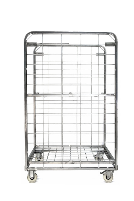 2-Side H-Frame Compactainer Roll Cage – Zinc-Plated Trolley 150kg