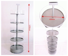 Retail Display Stand Rotating Display Stand 5 Tier Spinning Display Stand for Craft Shows, Jewelry, Keychain, Earring Adjustable Height Retail Display Racks