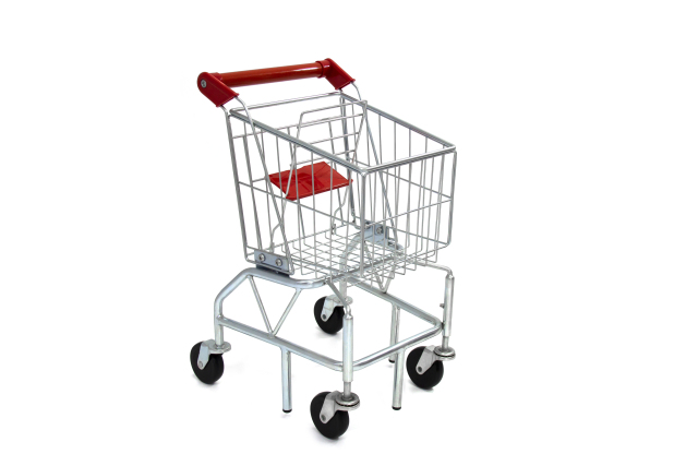 Zinc Plated Metal Shopping Cart for Kids