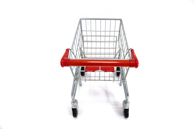 Zinc Plated Metal Shopping Cart for Kids
