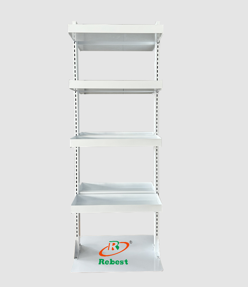 4 Tier 8pcs Snack Organizer Candy Display Rack for Countertop Snack Rack Portable Chip Rack Black Metal Snack Shelf for Retail Stores Kitchen Office