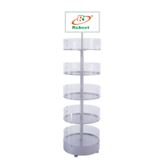 Retail Display Stand Rotating Display Stand 5 Tier Spinning Display Stand for Craft Shows, Jewelry, Keychain, Earring Adjustable Height Retail Display Racks