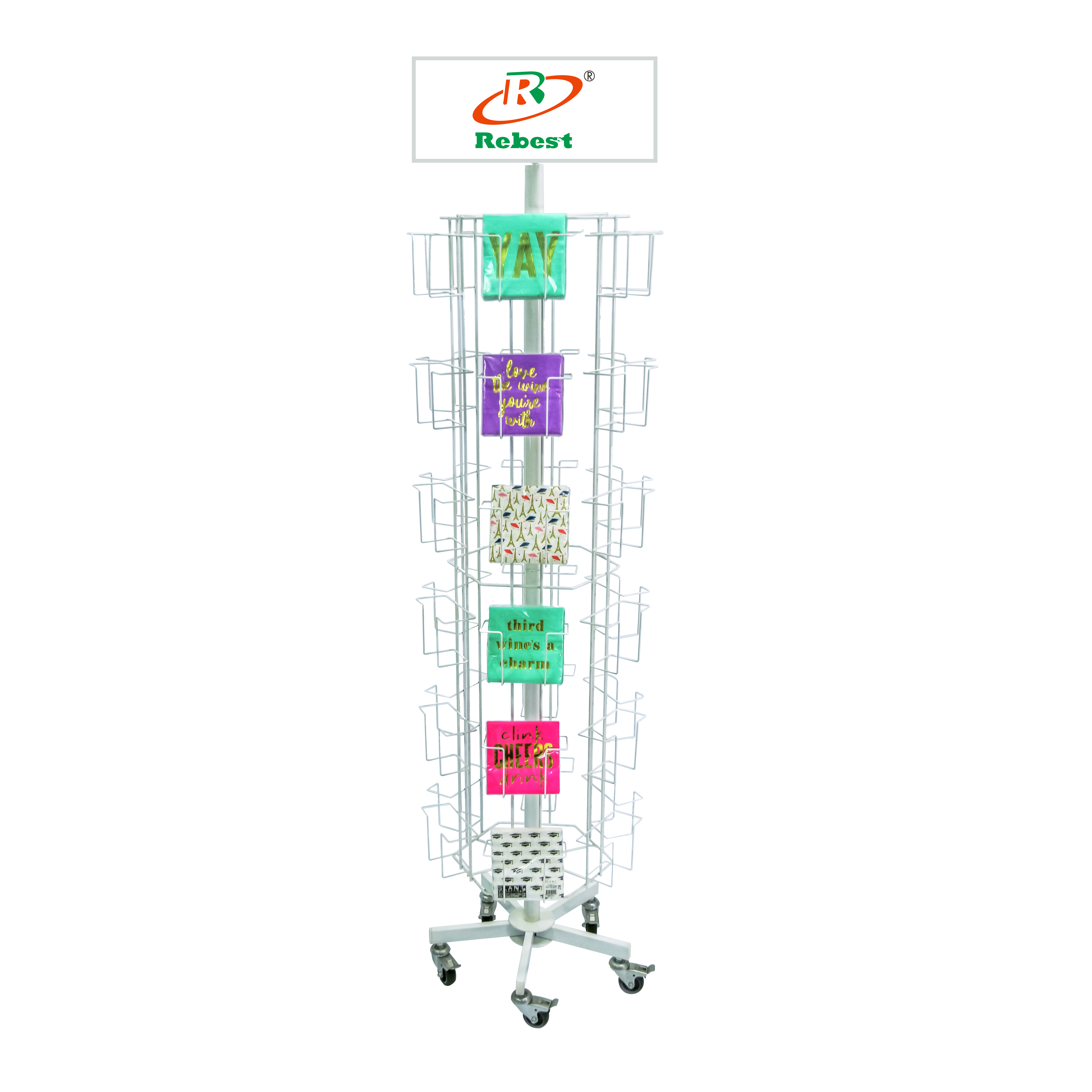 36-Pocket Rotating Greeting Card Display Stand