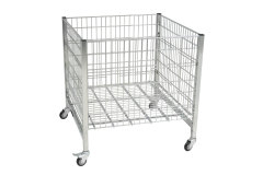 Retail Dump Bin 80x80CM Chrome Mobile Storage Bin